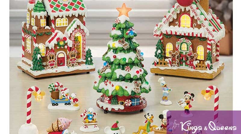 Gingerbread Village Mickey Mouse Minnie Goofy Donald Duck Daisy Pluto Huey Dewey Louie Christmas Tree House Disney