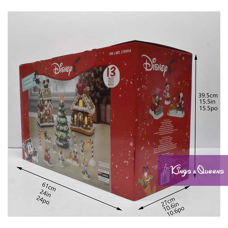 Gingerbread Village Mickey Mouse Minnie Goofy Donald Duck Daisy Pluto Huey Dewey Louie Christmas Tree House Disney