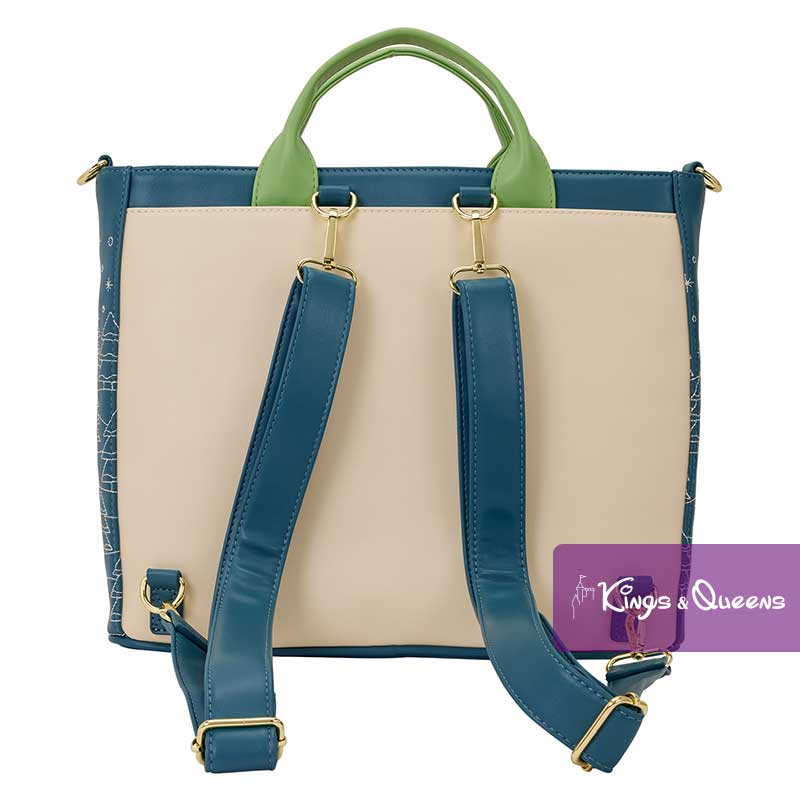 Loungefly Convertible Tote Bag Backpack Crossbody Bag Disney Mickey Minnie Pluto Holiday Christmas Winter Sleigh