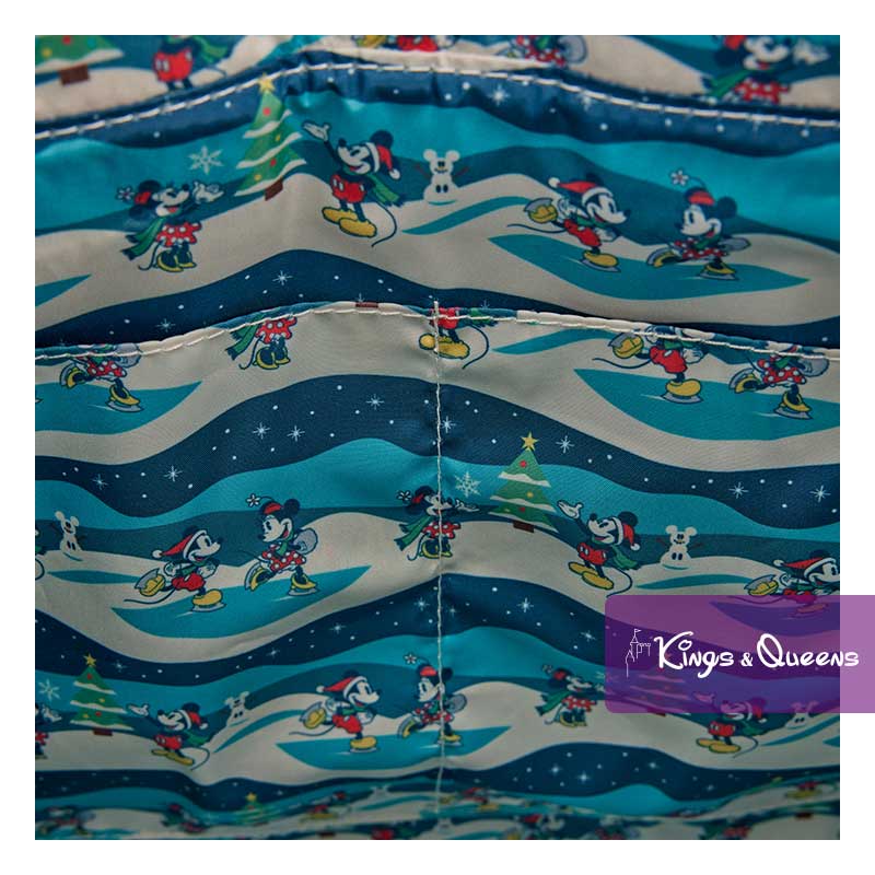 Loungefly Convertible Tote Bag Backpack Crossbody Bag Disney Mickey Minnie Pluto Holiday Christmas Winter Sleigh