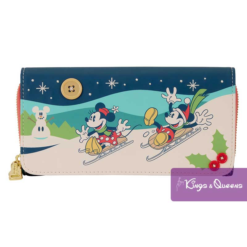 disney_loungefly_wallet_christmas_mickey_minnie_wdwa3457_1.jpg Loungefly Flap Wallet Disney Mickey and Minnie Holiday Christmas Winter Sleigh