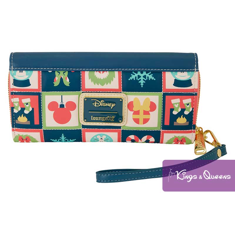 Loungefly Flap Wallet Disney Mickey and Minnie Holiday
