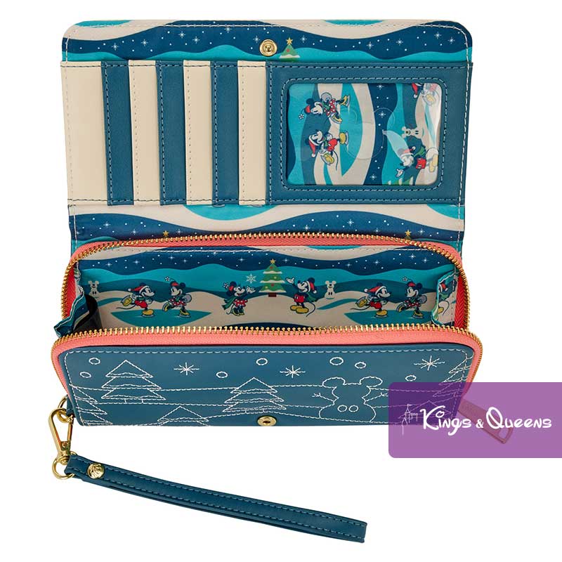 Loungefly Flap Wallet Disney Mickey and Minnie Holiday