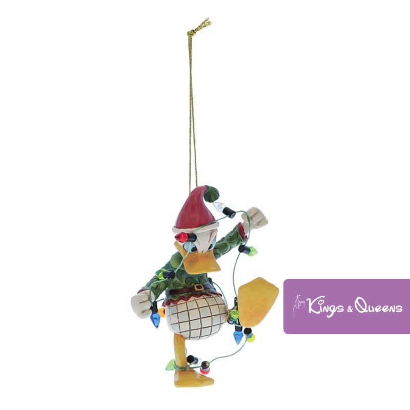 Hanging Ornament Donald Wrapped in Lights Disney Traditions Jim Shore Christmas Tree
