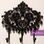 Luxery Backpack Hanger Filigree Black Triple Hook