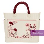 Loungefly Tote Bag Cream and Red Floral Handbag Backpack