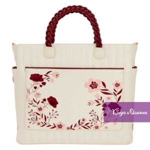 Loungefly Tote Bag Cream and Red Floral Handbag Backpack