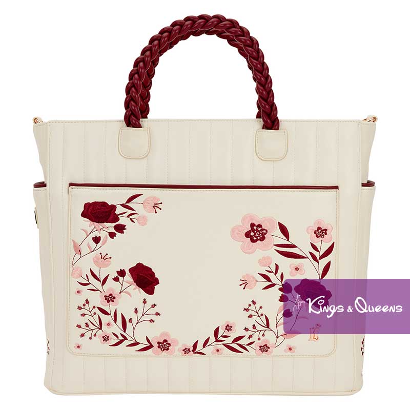 Loungefly Tote Bag Cream and Red Floral Handbag Backpack