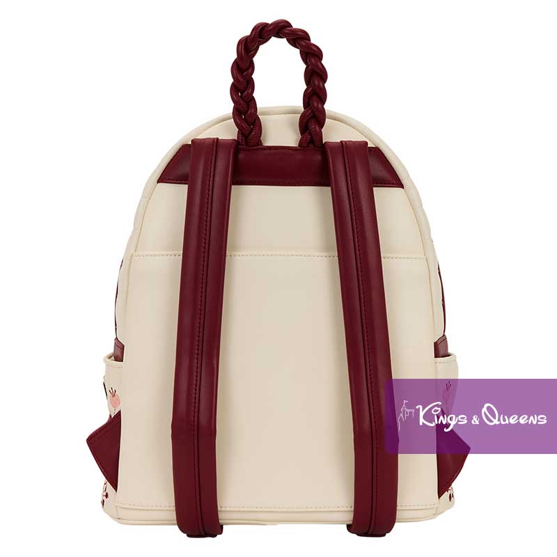 Loungefly Backpack Cream and Red Floral