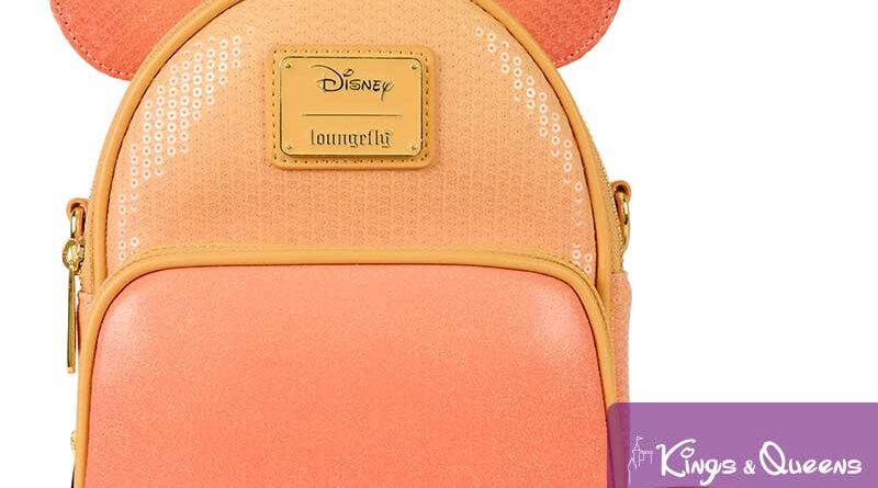Loungefly Convertible Backpack & Crossbody Bag Mickey Mouse Glitter Disney