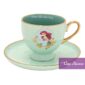 Disney Tea Coffee Cup Saucer Pastel Princess Ariel Mermaid