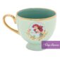 Disney Tea Coffee Cup Saucer Pastel Princess Ariel Mermaid