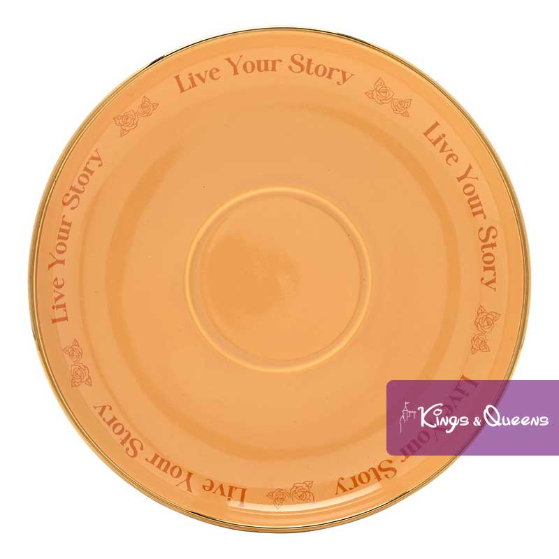 Disney Tea Coffee Cup Saucer Pastel Princess Belle Beauty Beast