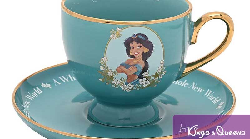 Disney Tea Coffee Cup Saucer Pastel Princess Jasmine Aladdin