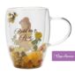 Disney Glass Tea Mug Dried Flower Beauty Beast Belle Princess