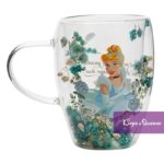 Disney Glass Tea Mug Dried Flower Princess Cinderella