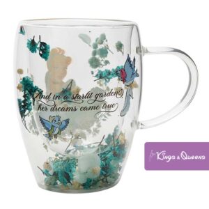 Disney Glass Tea Mug Dried Flower Princess Cinderella