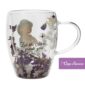 Disney Glass Tea Mug Dried Flower Princess Jasmine Aladdin