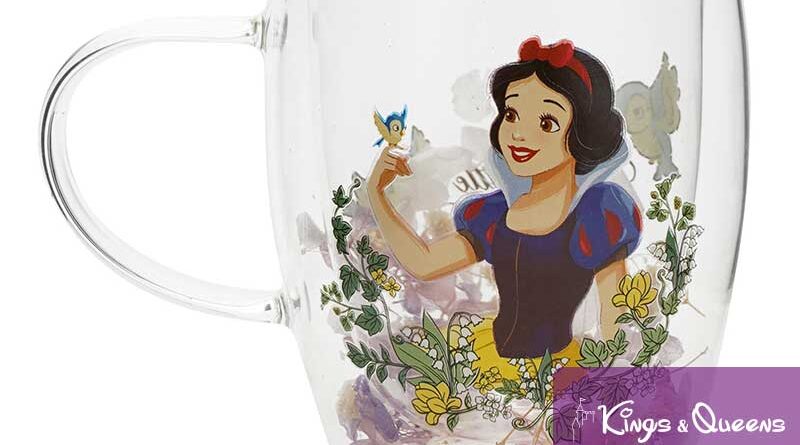 Disney Glass Tea Mug Dried Flower Princess Snow White