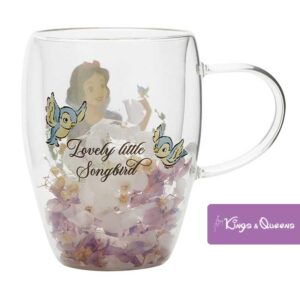 Disney Glass Tea Mug Dried Flower Princess Snow White