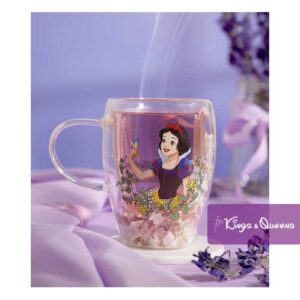 Disney Glass Tea Mug Dried Flower Princess Snow White
