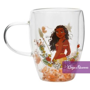 Disney Glass Tea Mug Dried Flower Princess Moana