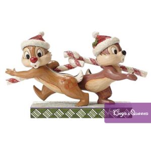 Disney Traditions Jim Shore Figurine Christmas Holiday Chip Dale Candy Cane