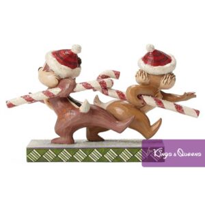 Disney Traditions Jim Shore Figurine Christmas Holiday Chip Dale Candy Cane