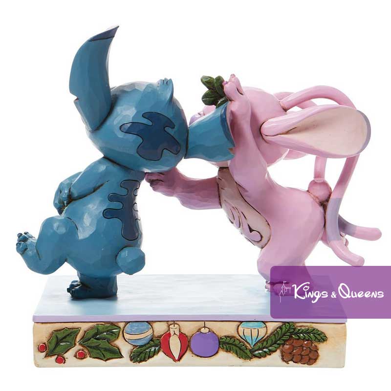 Mistletoe Kisses Disney Traditions Jim Shore Figurine Stitch Angel Christmas