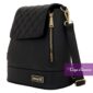 Loungefly Convertible Backpack & Crossbody Bag Pin Trader Black