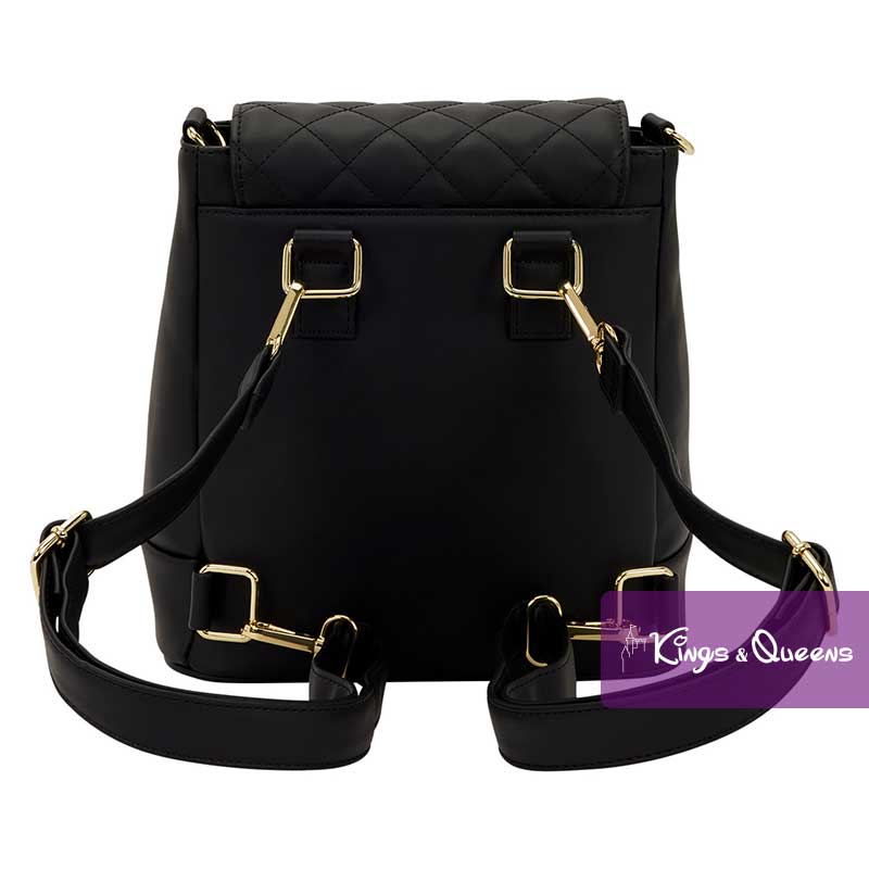 Loungefly Convertible Backpack & Crossbody Bag Pin Trader Black