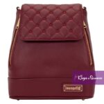 Loungefly Convertible Backpack & Crossbody Bag Pin Trader Red