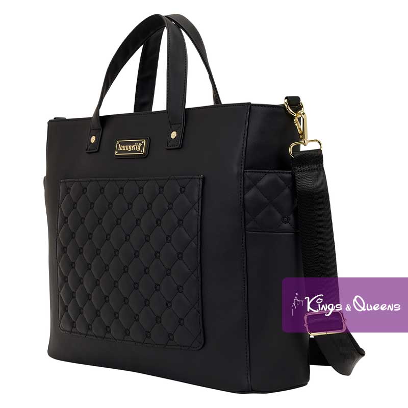 Loungefly Convertible Tote Bag Pin Trader Black