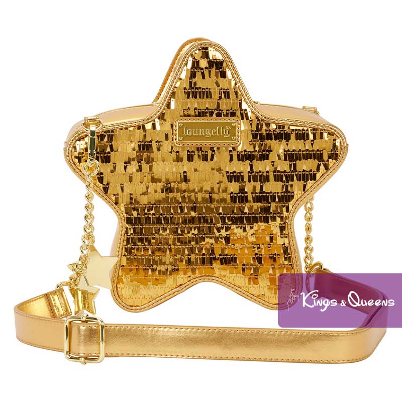 Loungefly Crossbody Bag Gold Stars Sequin