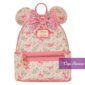 Disney Loungefly Backpack Minnie Floral Flower Pink Bow