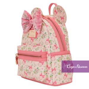 Disney Loungefly Backpack Minnie Floral Flower Pink Bow