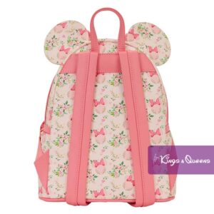 Disney Loungefly Backpack Minnie Floral Flower Pink Bow
