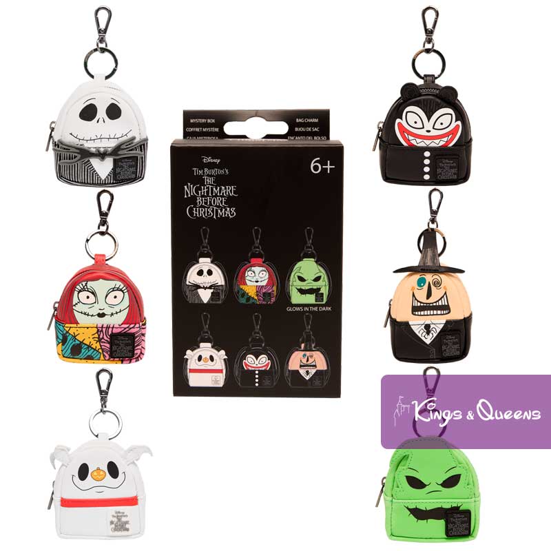 Disney Loungefly Backpack Bag Charm Mystery Nightmare Before Christmas Jack Skellington Sally oogie Boogie Zero Scary Teddy Mayor