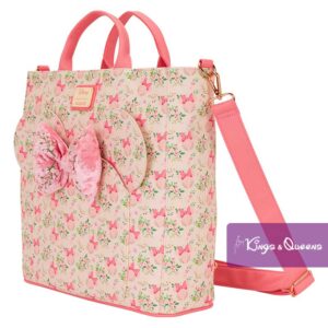 Disney Loungefly Tote Shoulder Bag Backpack Minnie Floral Flower Pink Bow