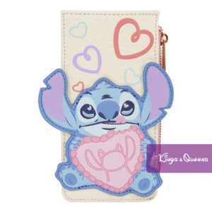 Disney Loungefly Wallet Card Holder Stitch Heart Valentine