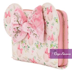 Disney Loungefly Wallet Minnie Floral Flower Pink Bow