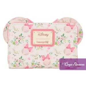 Disney Loungefly Wallet Minnie Floral Flower Pink Bow