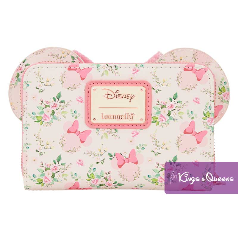 Disney Loungefly Wallet Minnie Floral Flower Pink Bow
