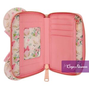 Disney Loungefly Wallet Minnie Floral Flower Pink Bow