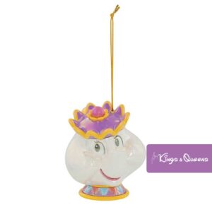 Disney Department 56 D56 Christmas Tree Hanging Ornament Beauty Beast Mrs Potts 6019118