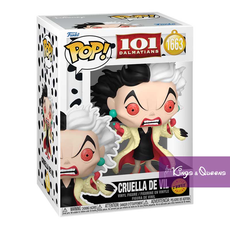 Disney Funko Pop 101 Dalmatians Villain Cruella de Vil Chase 90259 1663