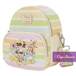 Disney Loungefly Convertible Backpack Crossbody Bag Mickey Minnie Donald Daisy Pluto Goofy WDBK1271