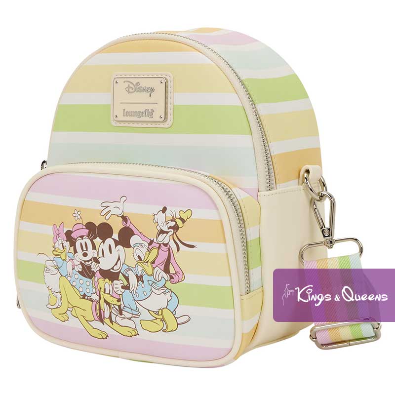 Disney Loungefly Convertible Backpack Crossbody Bag Mickey Minnie Donald Daisy Pluto Goofy WDBK1271