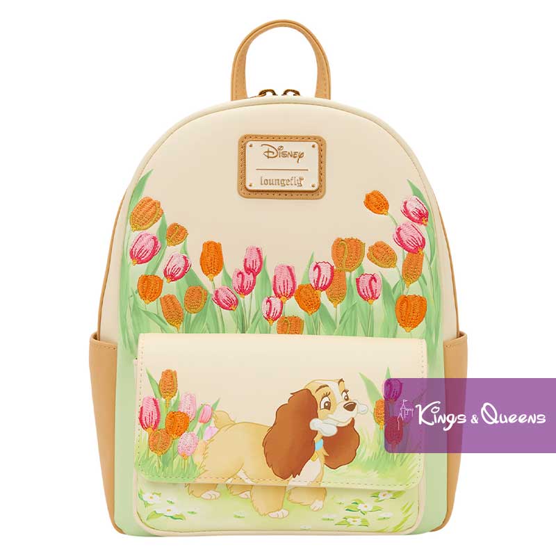 Disney Loungefly Backpack Lady Tramp Tulips WDBK2695