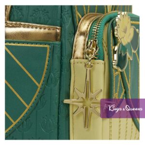 Disney Loungefly Backpack Princess Frog Tiana Dress Lotus WDBK4424